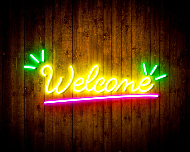 Welcome Flex Silicone LED Sign (Neon-Style, LED Technology) - LED Gift Works