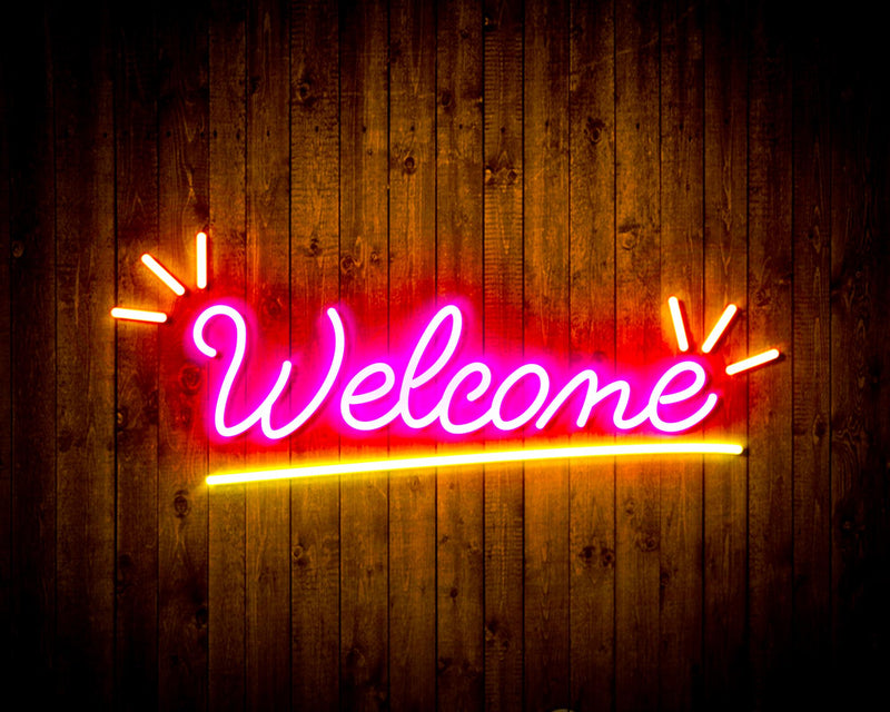 Welcome Flex Silicone LED Sign (Neon-Style, LED Technology) - LED Gift Works