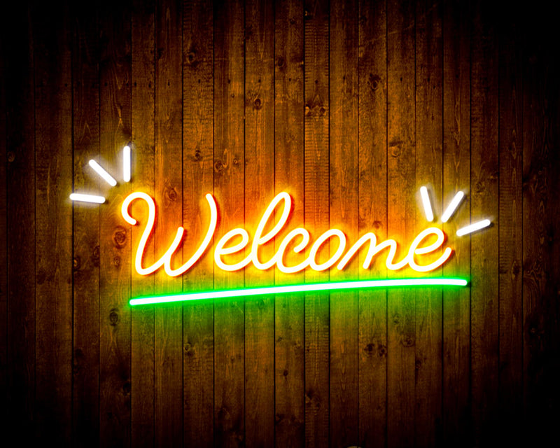 Welcome Flex Silicone LED Sign (Neon-Style, LED Technology) - LED Gift Works