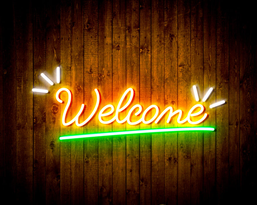Welcome Flex Silicone LED Sign (Neon-Style, LED Technology) - Way Up Gifts