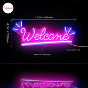 Welcome Flex Silicone LED Sign (Neon-Style, LED Technology) - LED Gift Works