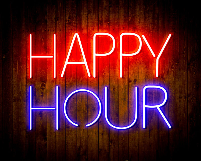 Happy Hour Flex Silicone LED Sign (Neon-Style, LED Technology) - LED Gift Works