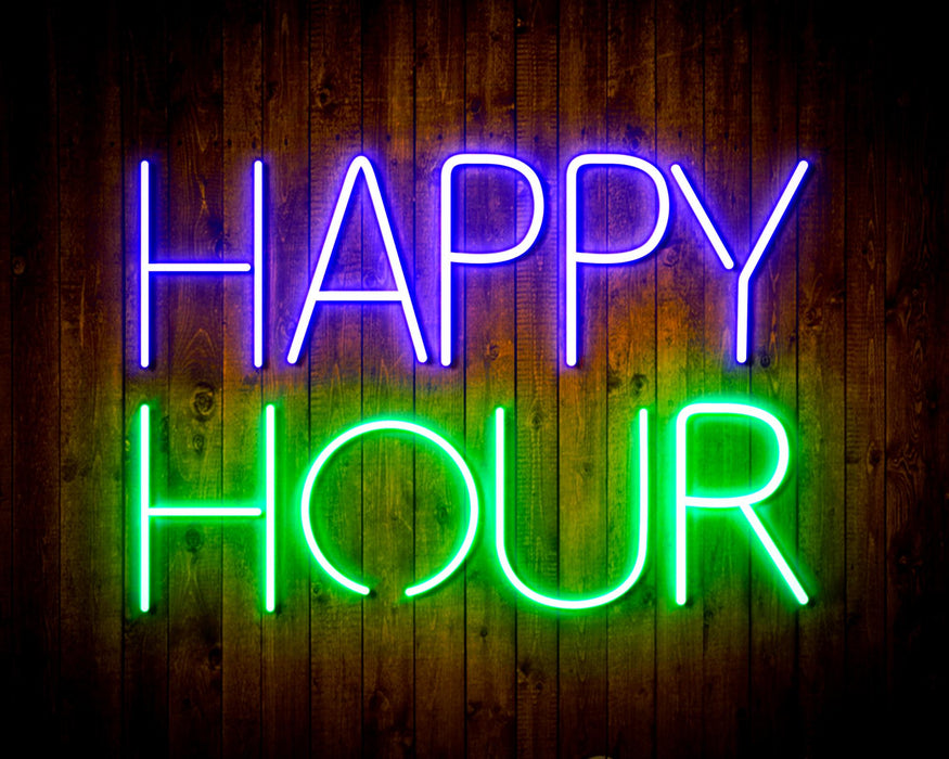 Happy Hour Flex Silicone LED Sign (Neon-Style, LED Technology) - Way Up Gifts