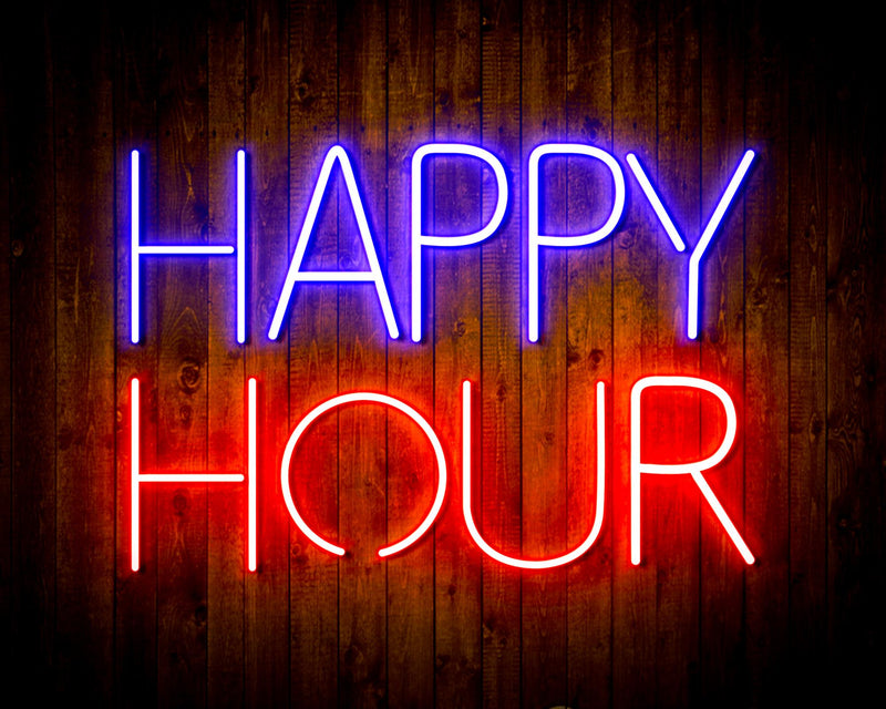 Happy Hour Flex Silicone LED Sign (Neon-Style, LED Technology) - LED Gift Works