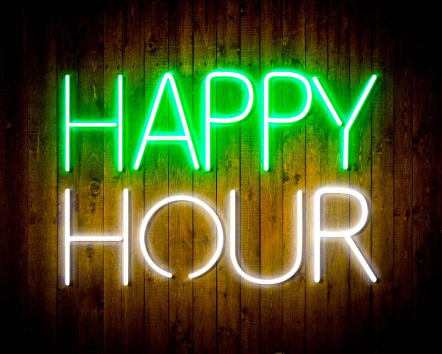 Happy Hour Flex Silicone LED Sign (Neon-Style, LED Technology) - Way Up Gifts