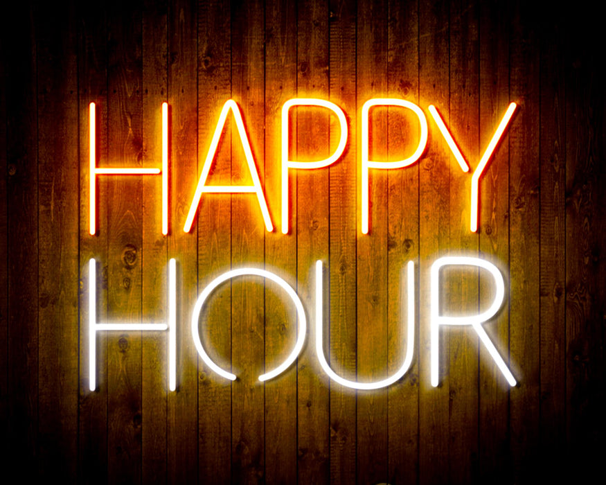 Happy Hour Flex Silicone LED Sign (Neon-Style, LED Technology) - Way Up Gifts
