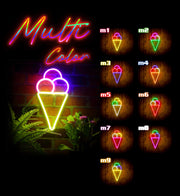 Ice Cream Cone Flex Silicone LED Sign (Neon-Style, LED Technology) - LED Gift Works