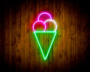 Ice Cream Cone Flex Silicone LED Sign (Neon-Style, LED Technology) - LED Gift Works