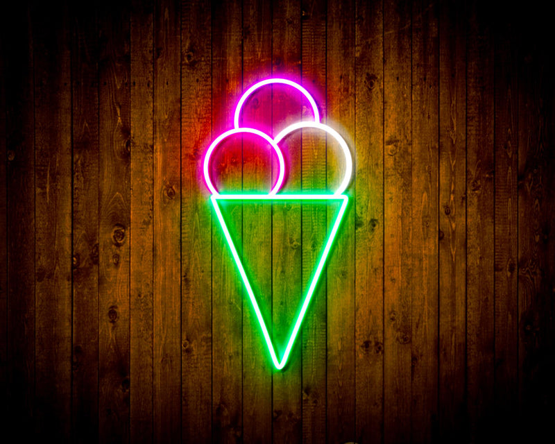 Ice Cream Cone Flex Silicone LED Sign (Neon-Style, LED Technology) - LED Gift Works