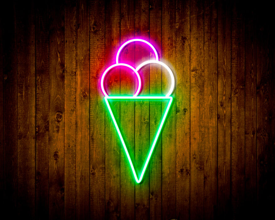 Ice Cream Cone Flex Silicone LED Sign (Neon-Style, LED Technology) - Way Up Gifts