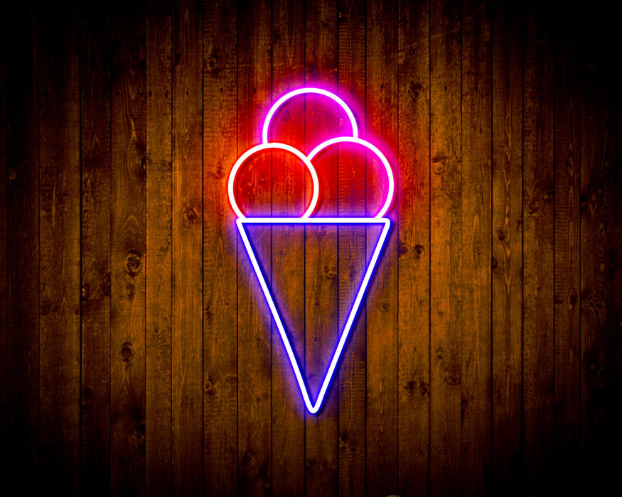 Ice Cream Cone Flex Silicone LED Sign (Neon-Style, LED Technology) - Way Up Gifts