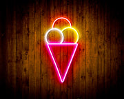 Ice Cream Cone Flex Silicone LED Sign (Neon-Style, LED Technology) - LED Gift Works