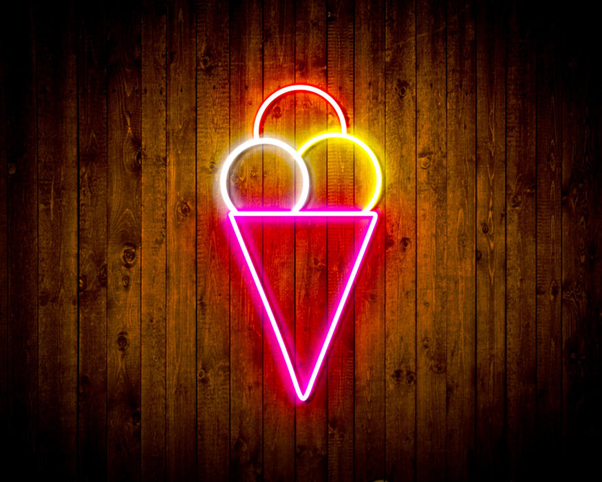 Ice Cream Cone Flex Silicone LED Sign (Neon-Style, LED Technology) - Way Up Gifts