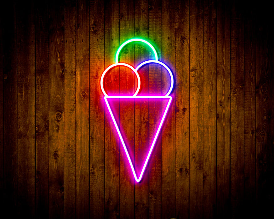 Ice Cream Cone Flex Silicone LED Sign (Neon-Style, LED Technology) - Way Up Gifts