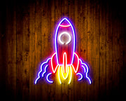 Rocket Spaceship Kid Room Decor Flex Silicone LED Sign (Neon-Style, LED Technology) - LED Gift Works