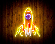Rocket Spaceship Kid Room Decor Flex Silicone LED Sign (Neon-Style, LED Technology) - LED Gift Works