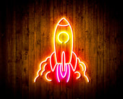 Rocket Spaceship Kid Room Decor Flex Silicone LED Sign (Neon-Style, LED Technology) - LED Gift Works