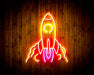 Rocket Spaceship Kid Room Decor Flex Silicone LED Sign (Neon-Style, LED Technology) - Way Up Gifts