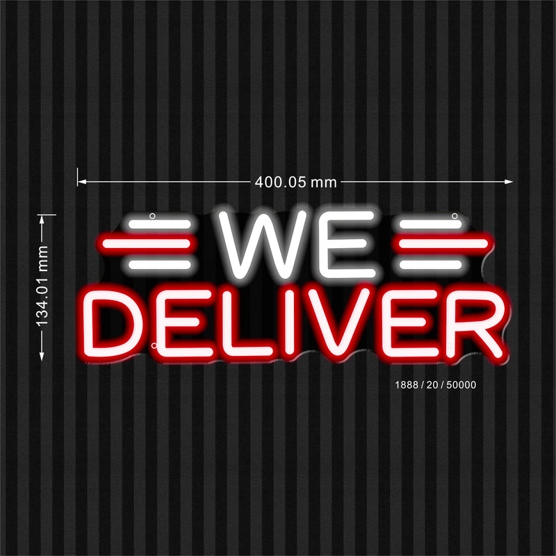 Restaurant Food Delivery We Deliver Flex Silicone LED Sign (Neon-Style, LED Technology) - LED Gift Works