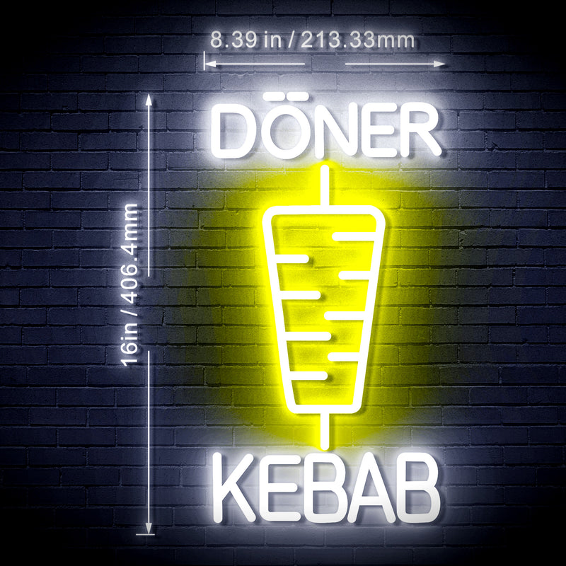 Doner Kebab Flex Silicone LED Sign (Neon-Style, LED Technology) - LED Gift Works