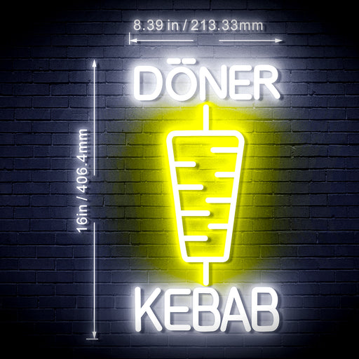 Doner Kebab Flex Silicone LED Sign (Neon-Style, LED Technology) - LED Gift Works