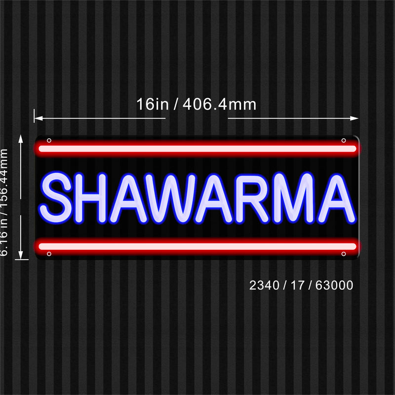 16" Shawarma Flex Silicone LED Sign (Neon-Style, LED Technology) - LED Gift Works