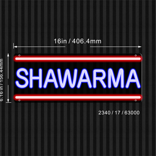 16" Shawarma Flex Silicone LED Sign (Neon-Style, LED Technology) - LED Gift Works