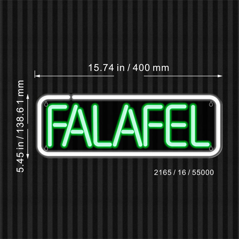 16" Falafel Flex Silicone LED Sign (Neon-Style, LED Technology) - LED Gift Works