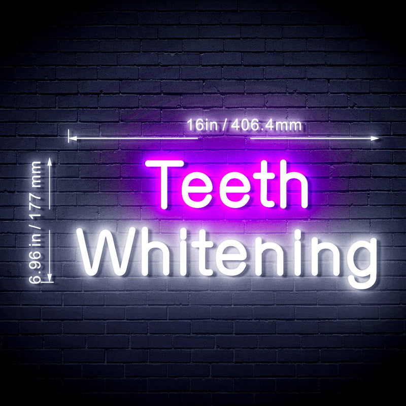 Dentist Teeth Whitening Flex Silicone LED Sign (Neon-Style, LED Technology) - LED Gift Works