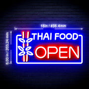 Open Restaurant Thai Food Flex Silicone LED Sign (Neon-Style, LED Technology) - LED Gift Works