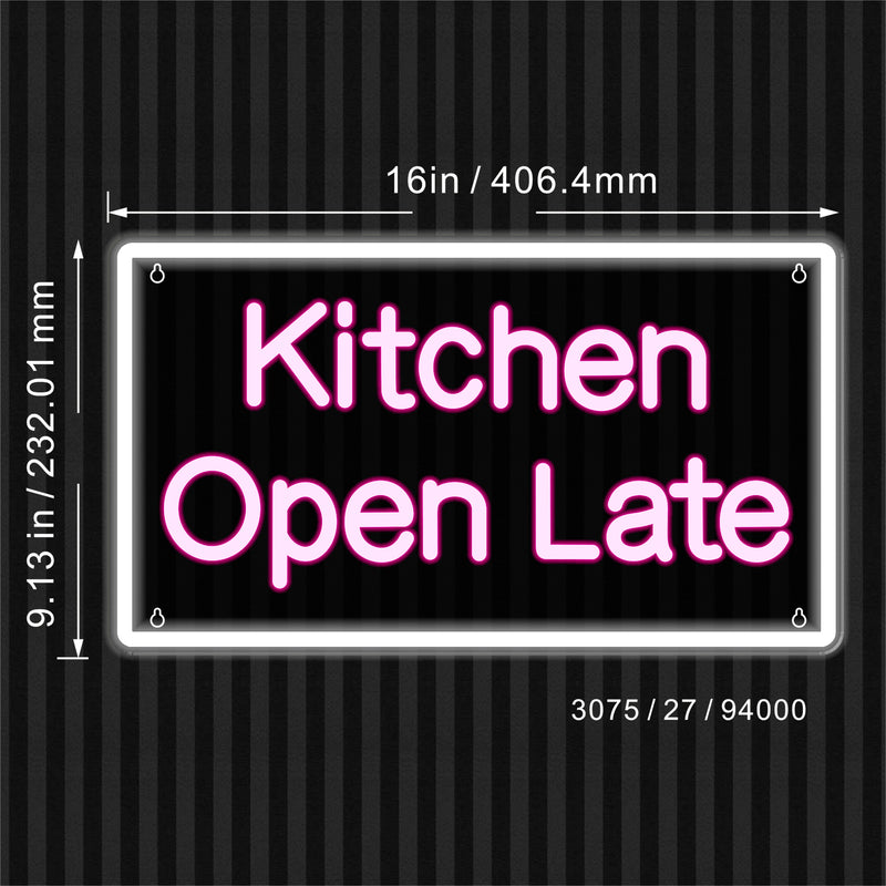 Restaurant Bar Kitchen Open Late Flex Silicone LED Sign (Neon-Style, LED Technology) - LED Gift Works