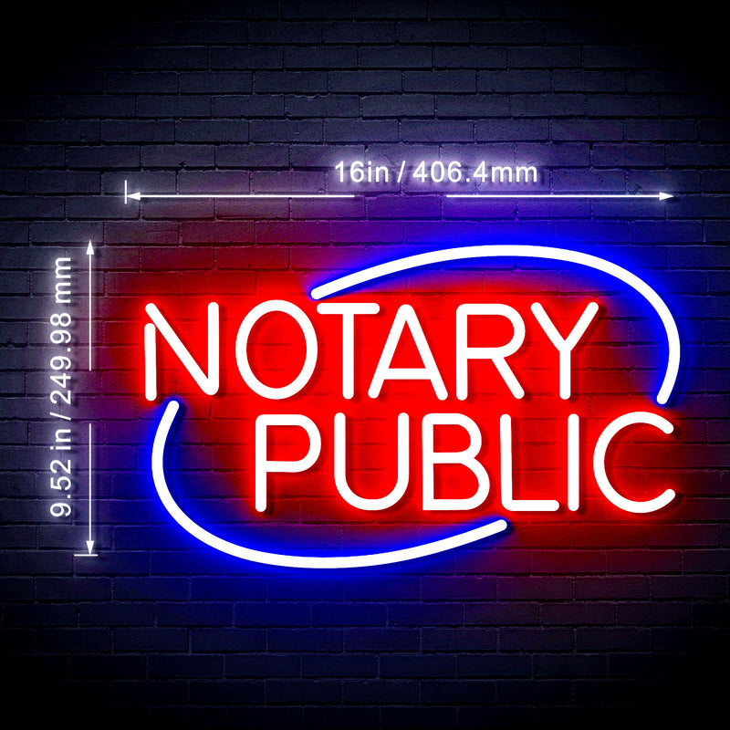 Notary Public Flex Silicone LED Sign (Neon-Style, LED Technology) - LED Gift Works