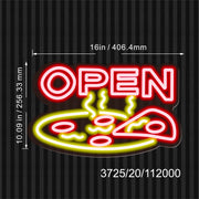 Pizza Open Flex Silicone LED Sign (Neon-Style, LED Technology) - LED Gift Works