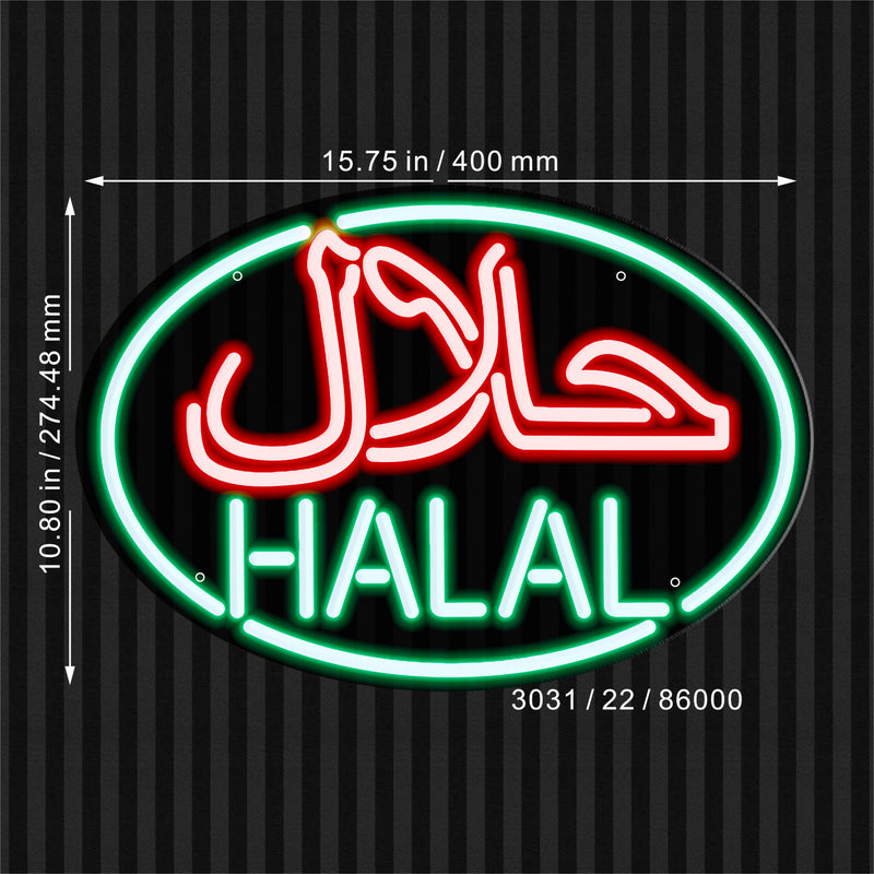 Arabic Restaurant Halal Food Flex Silicone LED Sign (Neon-Style, LED Technology) - LED Gift Works