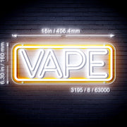 16" Vape Flex Silicone LED Sign (Neon-Style, LED Technology) - LED Gift Works