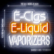 E-Cigs E-Liquid Vaporizers Flex Silicone LED Sign (Neon-Style, LED Technology) - LED Gift Works
