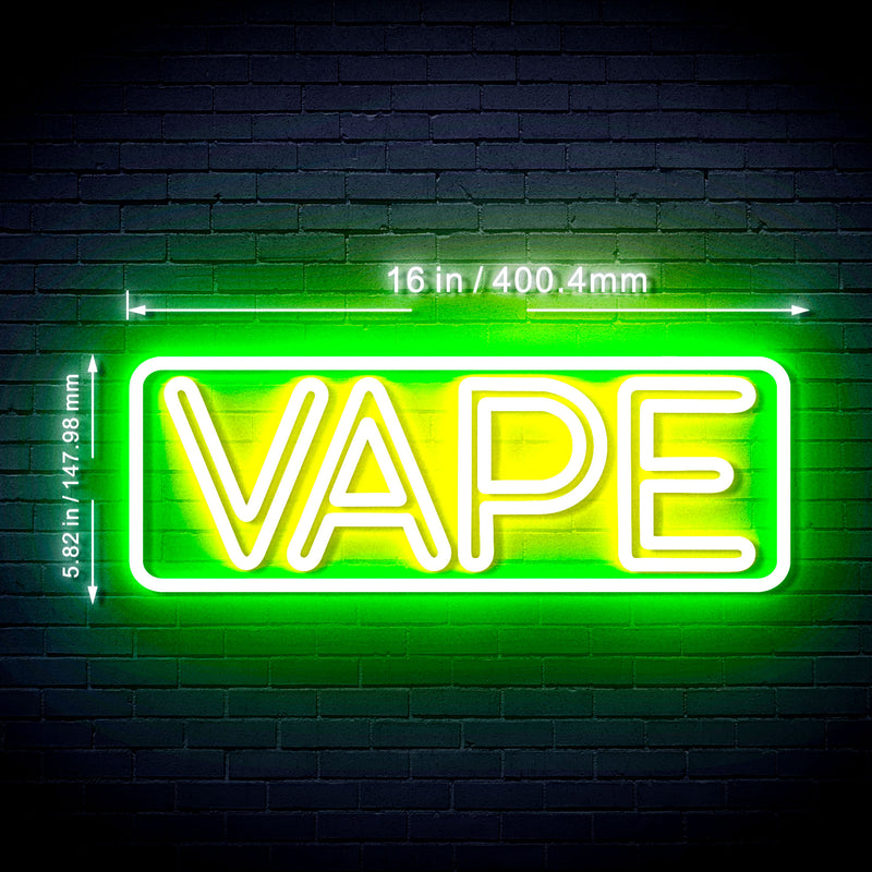 16" Vape Flex Silicone LED Sign (Neon-Style, LED Technology) - LED Gift Works