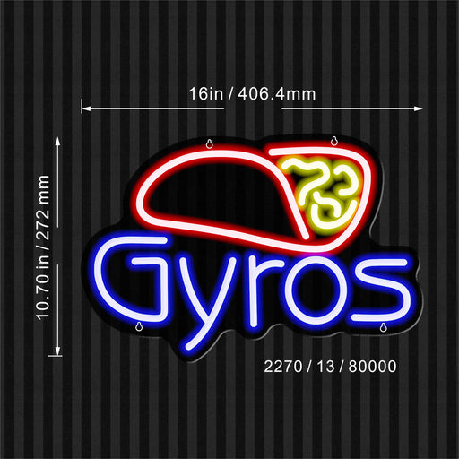 Gyros Flex Silicone LED Sign (Neon-Style, LED Technology) - LED Gift Works