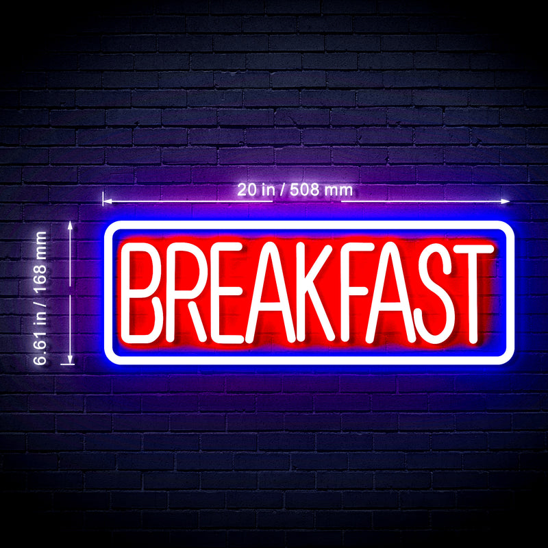 Diner Breakfast Ultra-Bright LED Sign with Remote (Neon-Style, LED Technology) - LED Gift Works