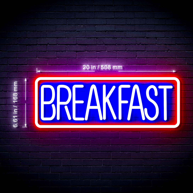 Diner Breakfast Ultra-Bright LED Sign with Remote (Neon-Style, LED Technology) - LED Gift Works