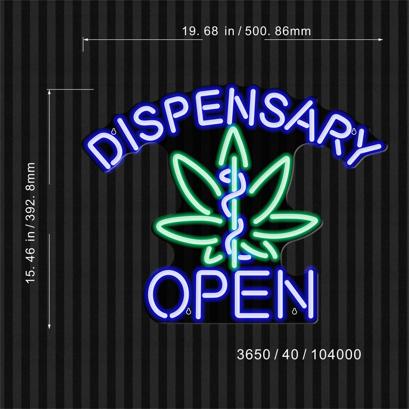 Open Medical Marijuana Dispensary Ultra-Bright LED Sign with Remote (Neon-Style, LED Technology) - LED Gift Works