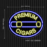 Premium Cigars Ultra-Bright LED Sign with Remote (Neon-Style, LED Technology) - LED Gift Works