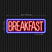Diner Breakfast Ultra-Bright LED Sign with Remote (Neon-Style, LED Technology) - LED Gift Works