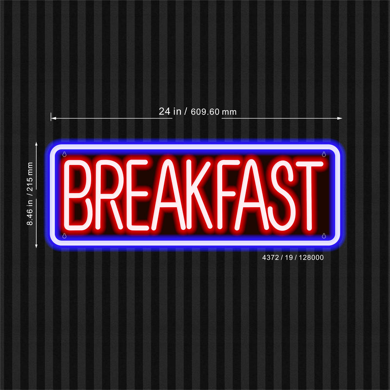 Diner Breakfast Ultra-Bright LED Sign with Remote (Neon-Style, LED Technology) - LED Gift Works