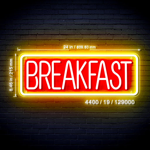 Diner Breakfast Ultra-Bright LED Sign with Remote (Neon-Style, LED Technology) - LED Gift Works