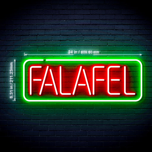 24" Falafel Ultra-Bright LED Sign with Remote (Neon-Style, LED Technology) - LED Gift Works