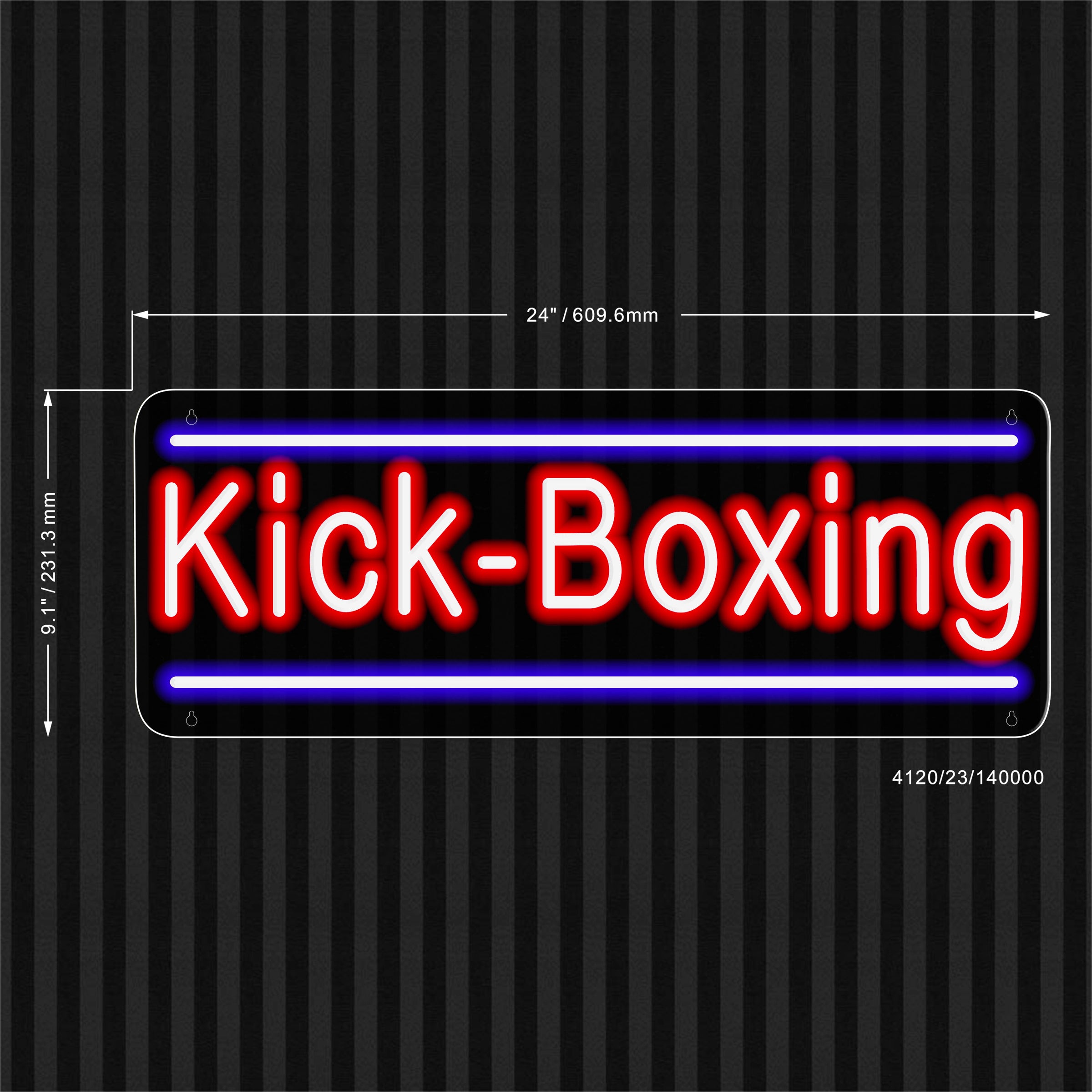 Kick-Boxing Ultra-Bright LED Sign with Remote (Neon-Style, LED Technol ...