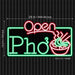 Open Pho Vietnam Noodles Ultra-Bright LED Sign with Remote (Neon-Style, LED Technology) - Way Up Gifts