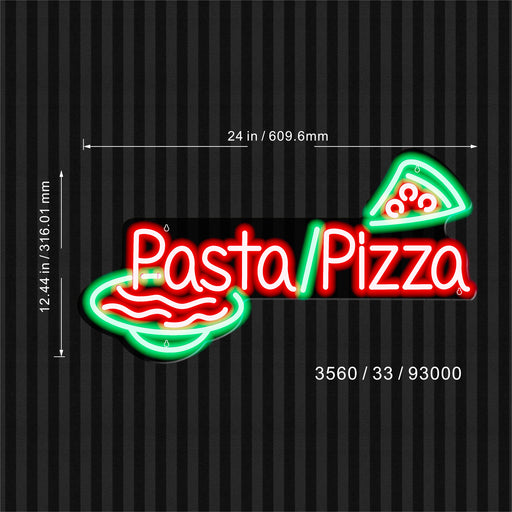 Pasta Pizza Ultra-Bright LED Sign with Remote (Neon-Style, LED Technology) - LED Gift Works