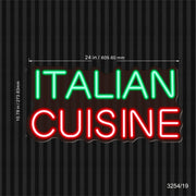 Italian Cuisine Ultra-Bright LED Sign with Remote (Neon-Style, LED Technology) - LED Gift Works